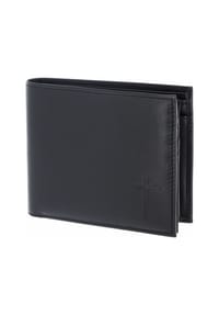 oxmox® Leather - Leather Geldbörse RFID Schutz Leder 12 cm - schwarz-circle bloom