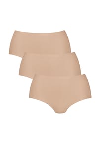 Anita - Damen Slips, 3er Pack - Essentials High Waist Briefs, Mikrofaser, nahtlos, einfarbig - Nude
