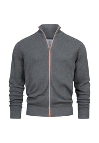 KRONSTADT - Strickjacke KSErik Zip - Black