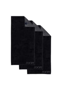 JOOP! - Handtuch Classic / Infinity Kollektion, 3er Pack - 50x100 cm, Walkfrottier - Anthrazit
