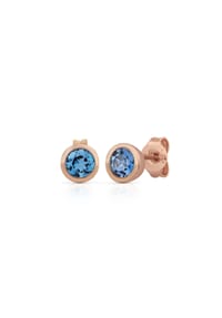 Orolino - Ohrringe 585/- Gold 2 Blautopas beh. - rot