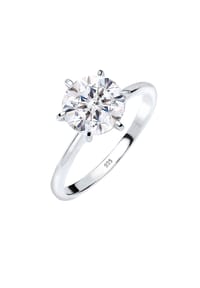 elli. - Ring Verlobungsring Weiß 925 Silber, Mit Kristallen Von Swarovski® - Gold