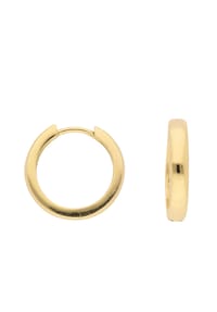 Adelia's - Damen Gold Schmuck 585 Gold Ohrringe  Creolen Ø 17 mm - gold