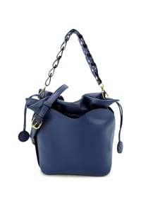 HARPA - Handtasche ALEYA mit kunstvollem Henkel - jet black