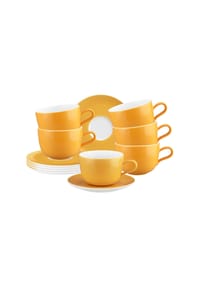 Seltmann Weiden Milchkaffeetassen mit Untertassen Liberty Pure Colors 380 ml 6er Set - LIBERTY PURE COLORS - beige