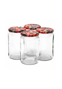 VAN WELL Einmachgläser / Sturzgläser Wildberries 720 ml 4er Set transparent - WILDBERRIES - transparent