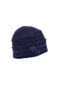SEEBERGER - Wollmütze, Blume, für Damen - 2425 BURG/ROSEWOOD
