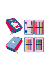 COFI - Hello Kitty Federmappe gefüllt – Schuletui & Stiftebox mit Zubehör - 