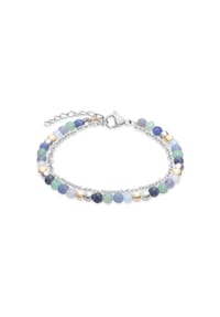 s.Oliver - Fußkette - zweireihig aus Edelstahl und mit Beads - roségold