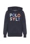 POLO SYLT Kapuzenpullover mit gemustertem Label-Schiftzug Bild 1