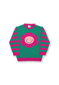 KITE - Kinder Fröhliche Blume Pullover Bio-Baumwolle - pink