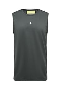 ALEX - Tanktop "RUNNING", Rundhalsausschnitt, für Herren - JET BLACK/CITRUS