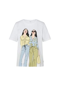 S.Oliver Red Label - T-Shirt, Baumwolle, für Damen - 01D1 WHITE