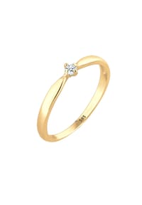 elli. DIAMONDS - Ring Verlobung Welle Diamant (0.03 Ct.) 585 Gelbgold - Gold