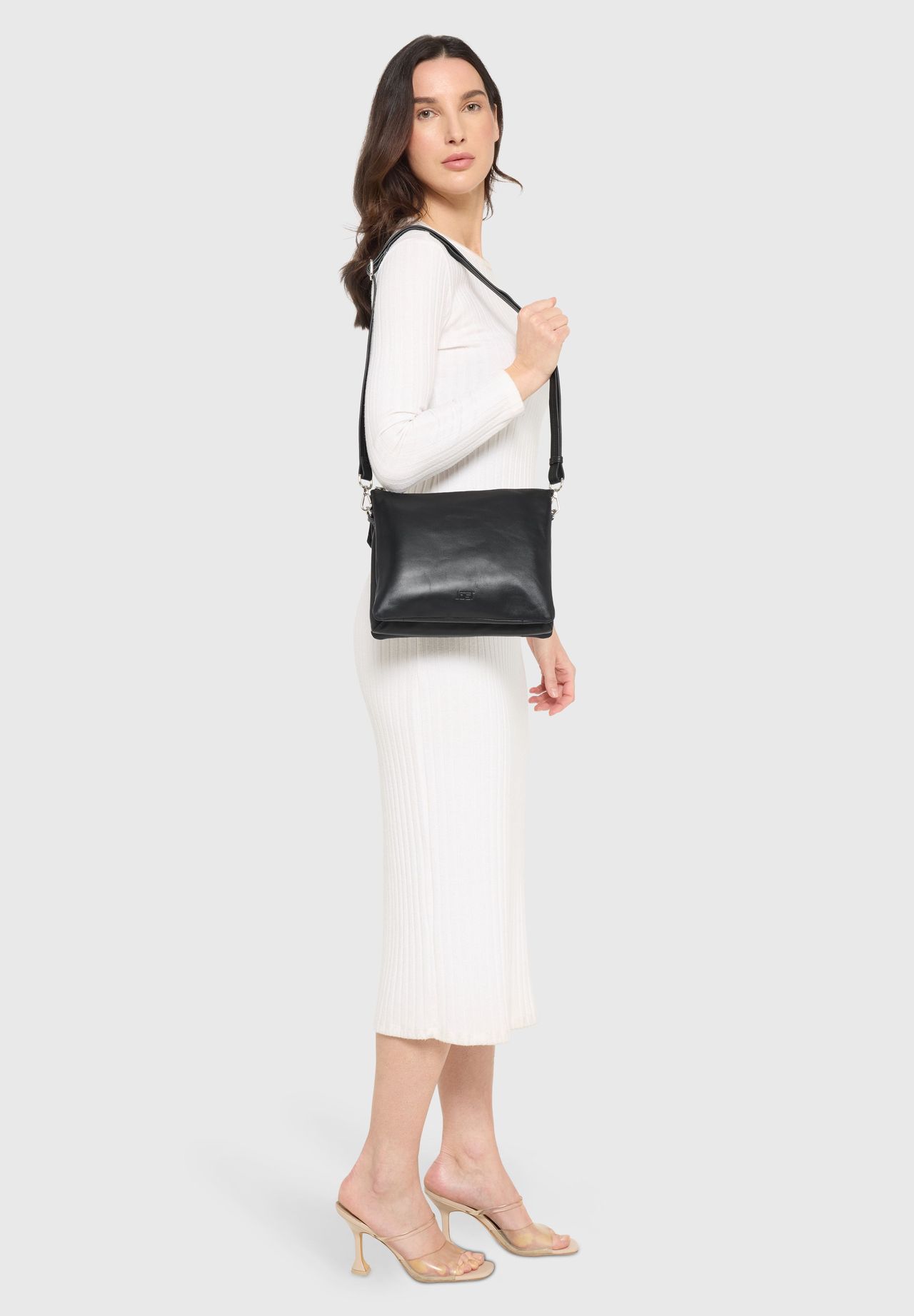 Jost UmhäNgetasche, Leder, ReißVerschluss, FüR Damen, Schwarz, 99