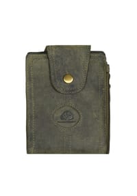 GREEN BURRY Vintage - Vintage Brustbeutel Leder 11 cm - oliv