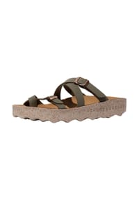 ASPORTUGUESAS - Lederimitat Pantoletten - Black