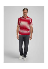 HECHTER PARIS - T-Shirt Garngefärbte Streifen - chili