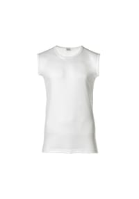 NOVILA GERMANY - Herren Unterhemd - Rundhals, ohne Arm, Natural Comfort, Interlock, Weiß - Weiß