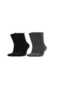 MUNADUNA - 4er-Pack Frottee-Anti-Rutsch-Socken   in S/M Fitness-Socken,Baumwolle,Anti-Rutsch - Bunt Mix