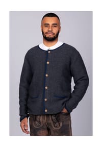 EDELNICE - Trachten Strickjacke Felix anthrazit - anthrazit