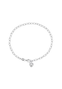 amor - Damen Armband mit Herz-Anhänger, 925er Silber - silber