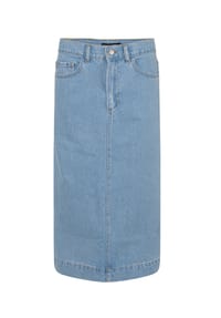 freshlions - Jeansrock Moni mit stilvollem Beinschlitz - dark blue