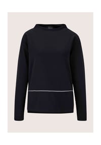 MADELEINE - Sportives Sweatshirt mit Stehkragen - cappuccino / marine