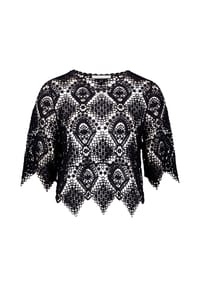 BETTY & CO - Lochstrick-Pullover mit Lochmuster - Schwarz
