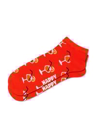 HAPPY SOCKS - Sneakersocken "Orange Spritz", Ripbündchen - 2900 DARK ORANGE