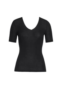 HANRO - T-Shirt Woolen Silk Kurzarm - black