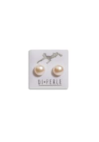 Adelia's - Damen Perlenschmuck 925 Silber Süsswasser Perlen Ohrstecker - weiß