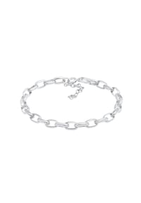 Nenalina - Armband Charmträger Gliederarmband Oval Basic 925 Silber - Gold