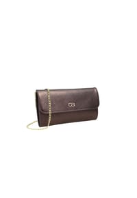 collezione alessandro® - Clutch Eleganz aus Leder, mit separaten Fächern - blau