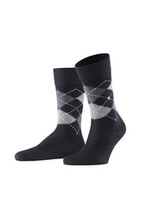 Burlington - Socken "Preston", Argyle-Muster, für Herren - 3014 BLACK-SAHARA