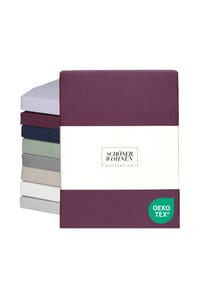 SCHÖNER WOHNEN KOLLEKTION - Spannbettlaken BASIC - Beere