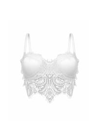 less is a'mor - Push-up-BH Rigel mit gewellter Spitze - schwarz