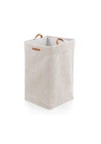 Lycce - Wäschekorb - Cord, faltbarer Wäschesammler, waschbar, formstabil - Beige