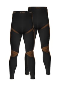 normani® - 2 x Thermounterhose Lange Skiunterwäsche für Herren - Orange