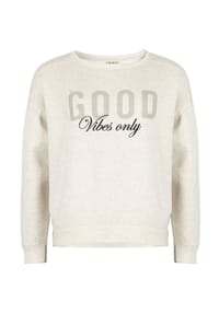 ROADSIGN® australia - Damen Sweatshirt Vibes Oversized Shirt mit Statement-Print - beige