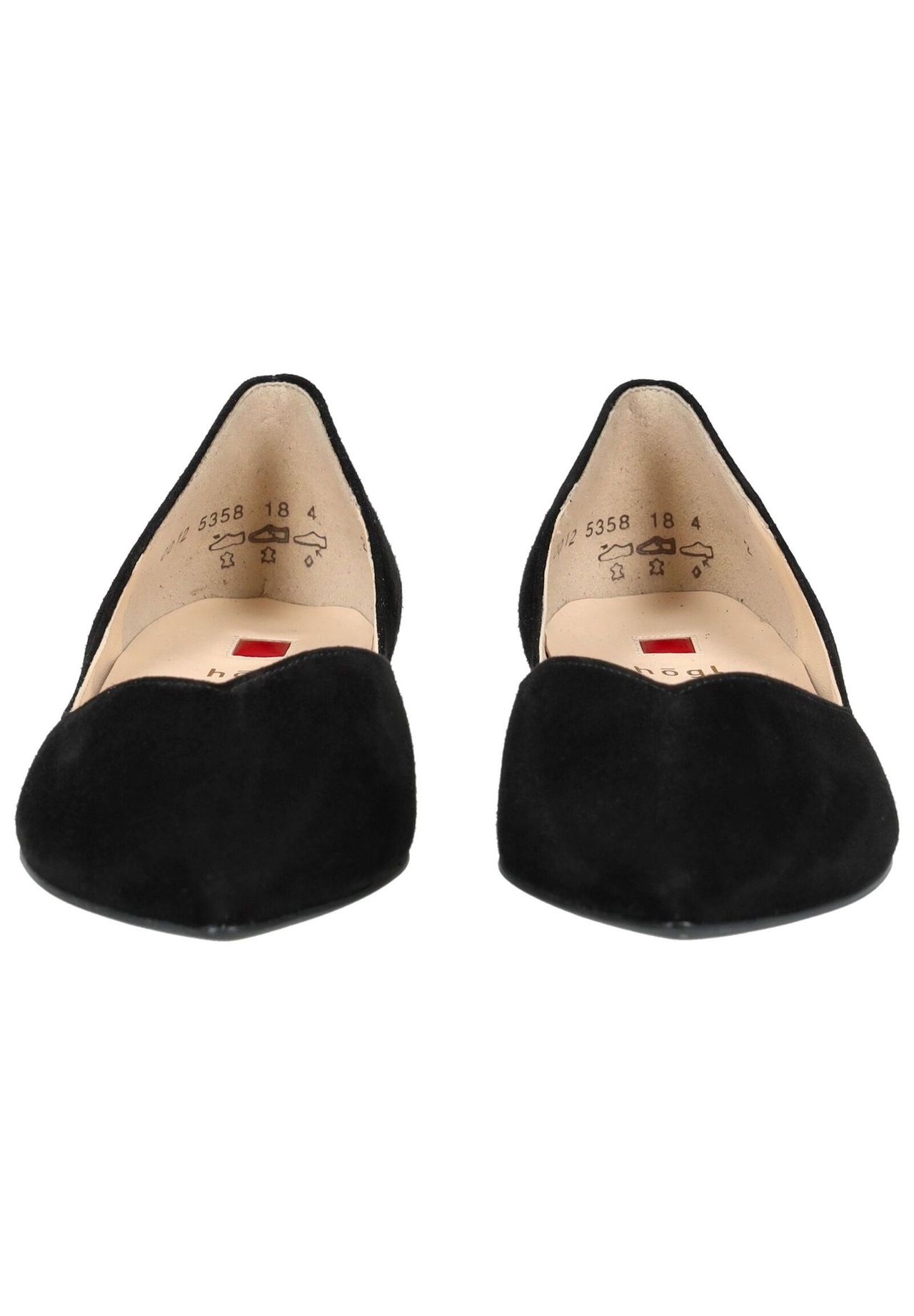 HōGl Ballerinas, Veloursleder, Atmungsaktiv, FüR Damen, Schwarz, 37