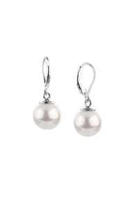 Nenalina - Ohrringe Hänger Muschelkernperle Klassisch 925 Silber - Silber