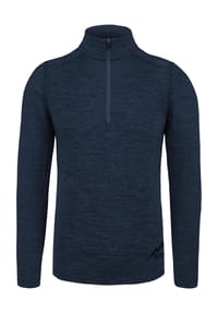 normani® - Herren Merino Langarm mit 1/4 Zipper Canberra - Anthrazit