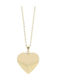 Adelia's - Adelia's Damen Edelstahl Halskette mit Anhänger Herz mit Citrin - gold - Herz