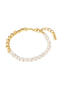YOKOAMii - Damen Armband aus Metall-Legierung in Gelbgold mit Muschelkernperle - gelbgold