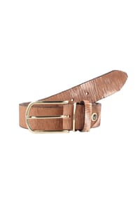 B.BELT - Gürtel Leder - natur-hell kupfer