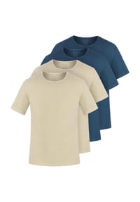 normani® - 4er Set Herren T-Shirts aus Bio-Baumwolle Nyons - Beige