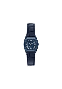 FOSSIL Harlow - Fossil Damenuhr Harlow mit drei Zeigern, marineblaues Lederarmband, ES5481 - Blau