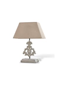 LOBERON - Tischlampe Poème leinen/antikweiß - leinen/antikweiß