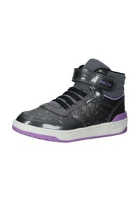 GEOX - Lederimitat/Textil Sneaker - Silber/Schwarz